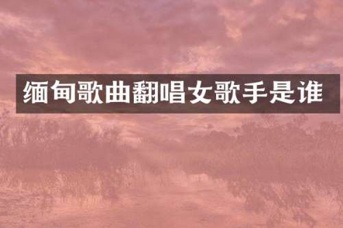 缅甸歌曲翻唱女歌手是谁