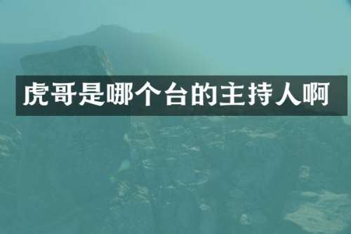 虎哥是哪个台的主持人啊