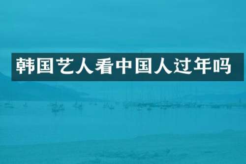韩国艺人看中国人过年吗