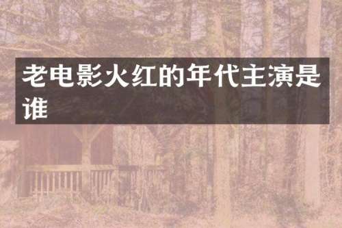 老电影火红的年代主演是谁