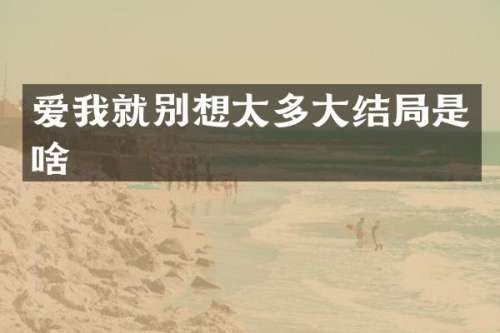 爱我就别想太多大结局是啥