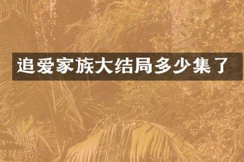 追爱家族大结局多少集了