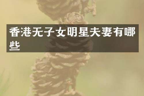 香港无子女明星夫妻有哪些