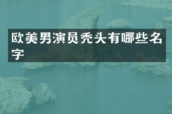 欧美男演员秃头有哪些名字