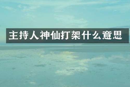 主持人神仙打架什么意思