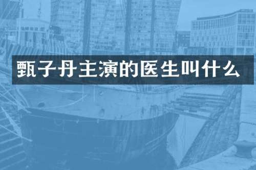 甄子丹主演的医生叫什么