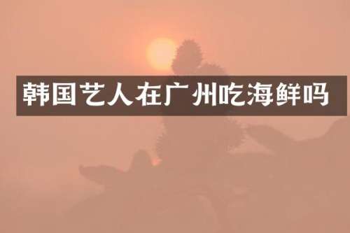 韩国艺人在广州吃海鲜吗