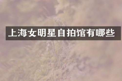 上海女明星自拍馆有哪些
