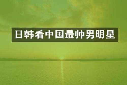 日韩看中国最帅男明星