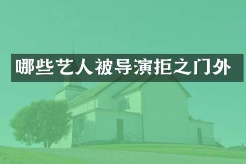 哪些艺人被导演拒之门外