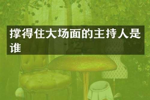 撑得住大场面的主持人是谁