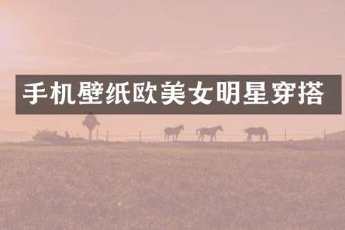 手机壁纸欧明星穿搭