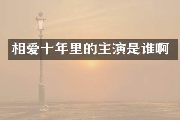 相爱十年里的主演是谁啊