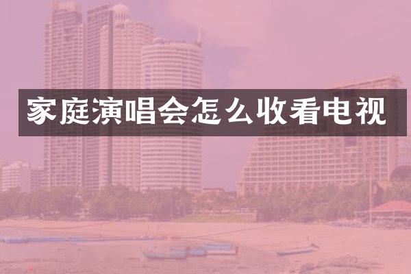 家庭演唱会怎么收看电视