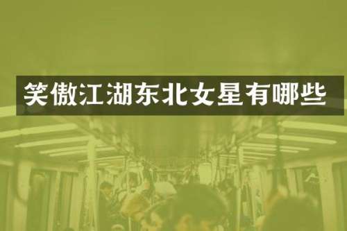 笑傲江湖东北女星有哪些