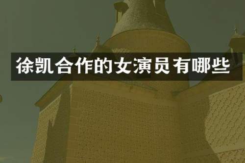 徐凯合作的女演员有哪些