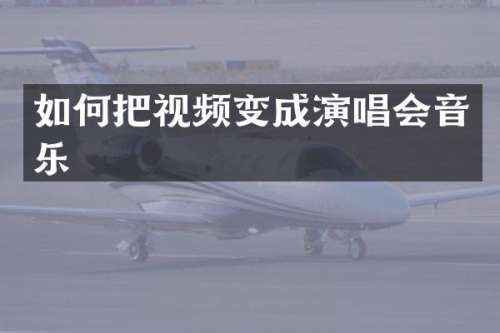 如何把视频变成演唱会音乐