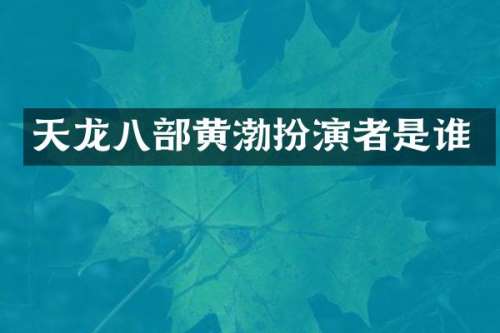天龙八部黄渤扮演者是谁
