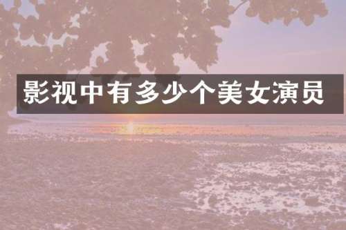 影视中有多少个演员