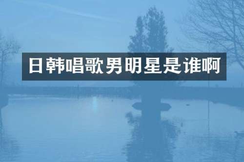 日韩唱歌男明星是谁啊