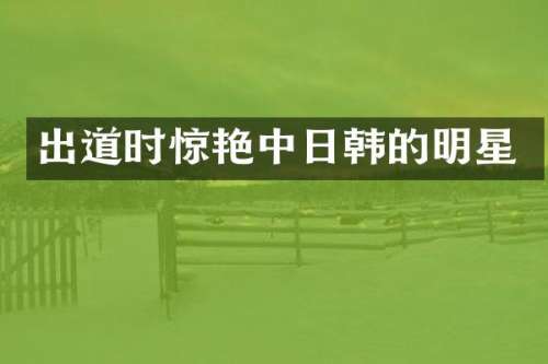 出道时惊艳中日韩的明星