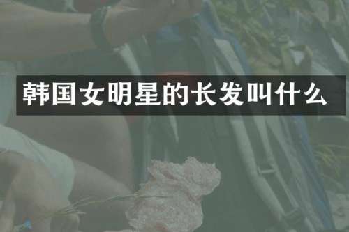 韩国女明星的长发叫什么