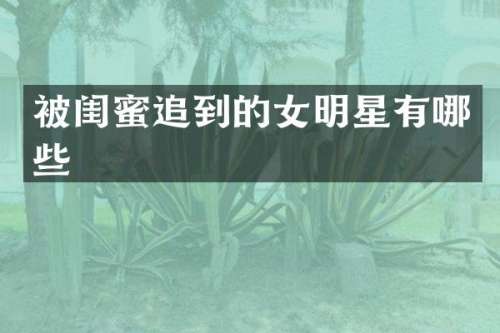 被闺蜜追到的女明星有哪些