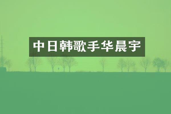 中日韩歌手华晨宇