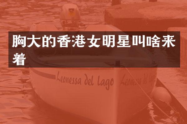 大的香港女明星叫啥来着