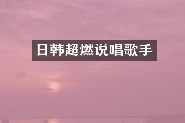 日韩超燃说唱歌手