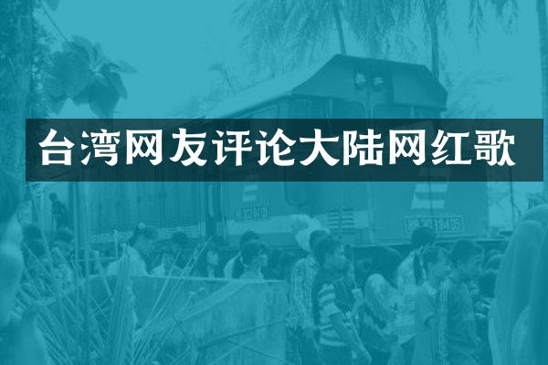 台湾网友评论大陆网红歌