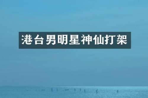 港台男明星神仙打架