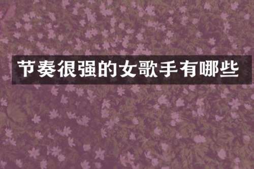 节奏很强的女歌手有哪些