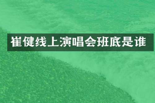崔健线上演唱会班底是谁