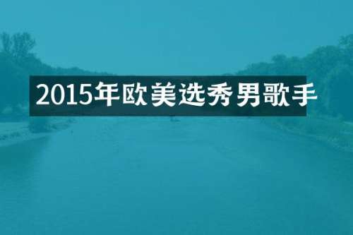 2015年欧美选秀男歌手