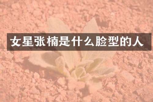 女星张楠是什么脸型的人
