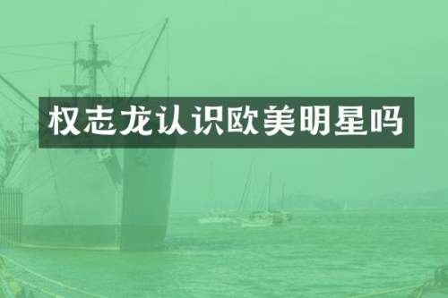 认识欧美明星吗