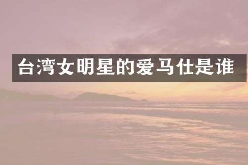 台湾女明星的爱马仕是谁