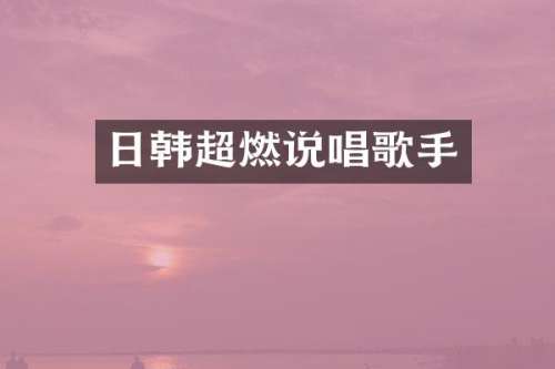 日韩超燃说唱歌手