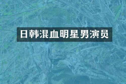日韩混血明星男演员