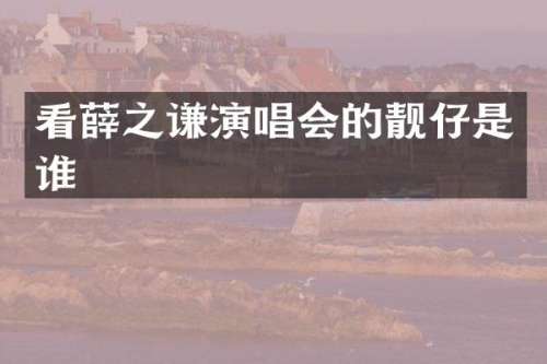 看薛之谦演唱会的靓仔是谁