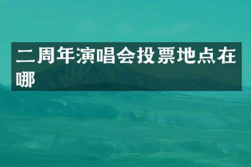 二周年演唱会投票地点在哪