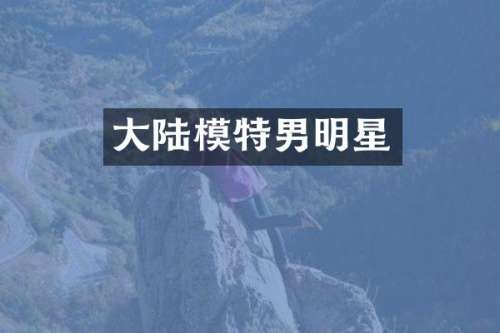 大陆模特男明星