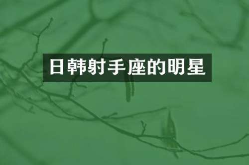 日韩射手座的明星