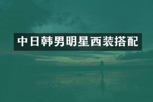 中日韩男明星西装搭配