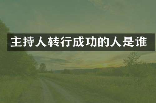 主持人转行成功的人是谁