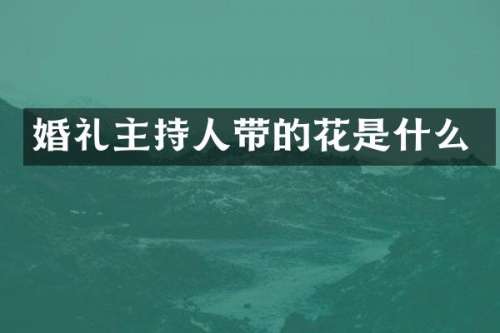 婚礼主持人带的花是什么