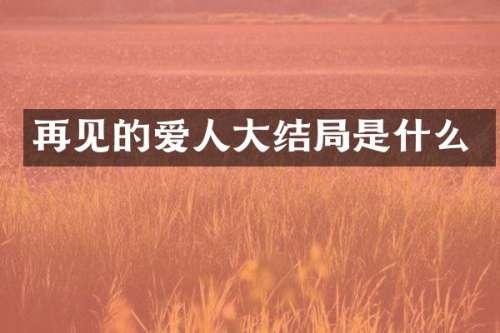 再见的爱人大结局是什么