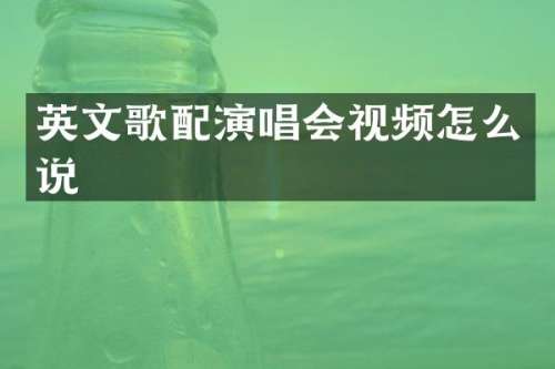 英文歌配演唱会视频怎么说