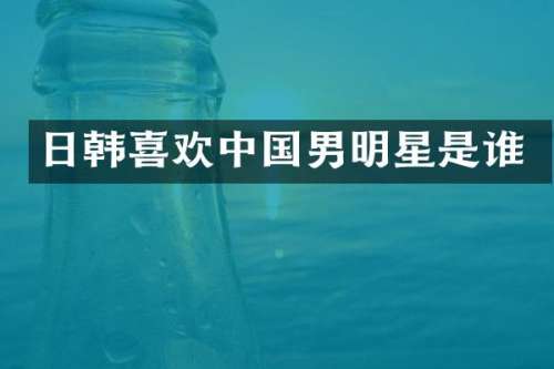 日韩喜欢中国男明星是谁